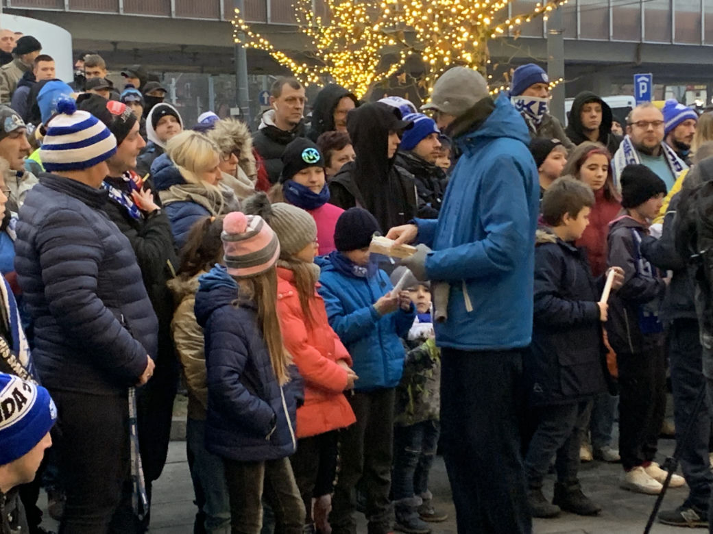 Protest kibiców Ruchu Chorzów w sprawie stadionu 