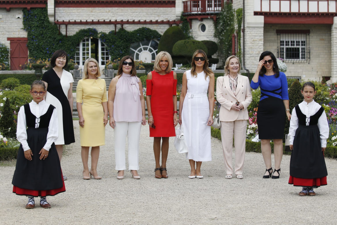 Małgorzata Tusk z Melanią Trump i Brigitte Macron