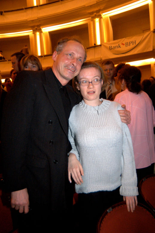 Paweł Wawrzecki z córką, 2004r.