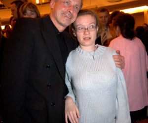 Paweł Wawrzecki z córką, 2004r.