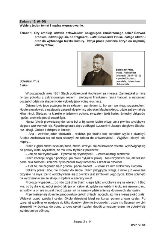 Matura arkusz
