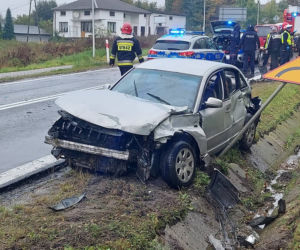 Wypadek koło Lubieni. Zderzyły się trzy auta, są poszkodowani