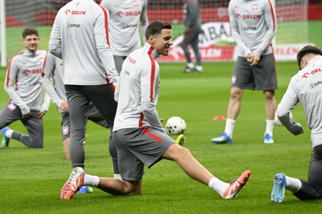 Trening reprezentacji Polski w Warszawie przed meczem z Albaną