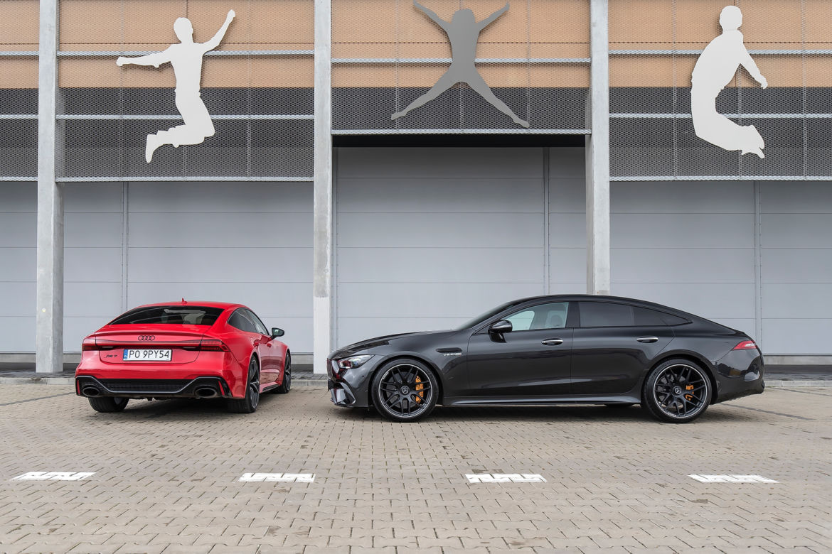 Audi RS7 Sportback 4.0 TFSI V8 vs. Mercedes-AMG GT 4-Door Coupe 63 S 4MATIC+
