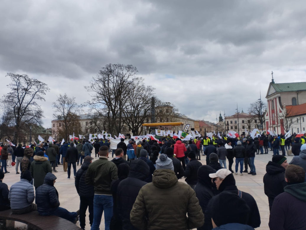 Protest górników w Lublinie