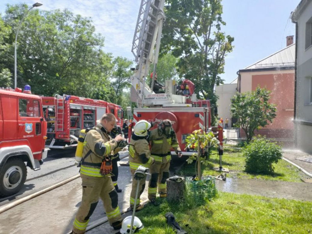 Pożar kamienicy w Radymnie