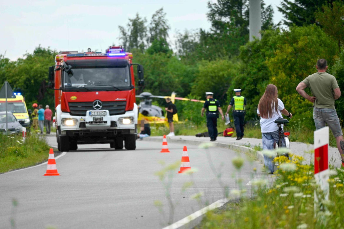 Wypadek nastolatków na hulajnodze