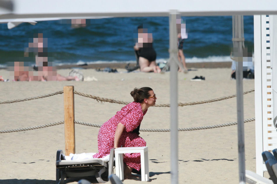 Katarzyna Herman na plaży