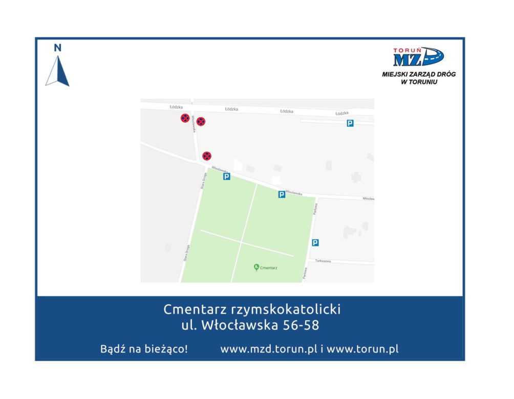 Organizacja ruchu przy cmentarzach na Wszystkich Świętych. 1 listopada w Toruniu