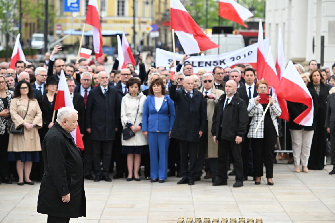 Jarosław Kaczyński w 14. rocznicę katastrofy smoleńskiej 