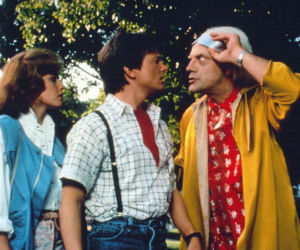 Michael J. Fox i Christopher Lloyd. Powrót do przyszłości/Back to the Future, komedia SF, USA 1985, reż. Robert Zemeckis