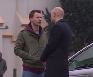 Pierwsza miłość odc. 2287. Ted (Sindre Sandemo), Radek (Mateusz Banasiuk)