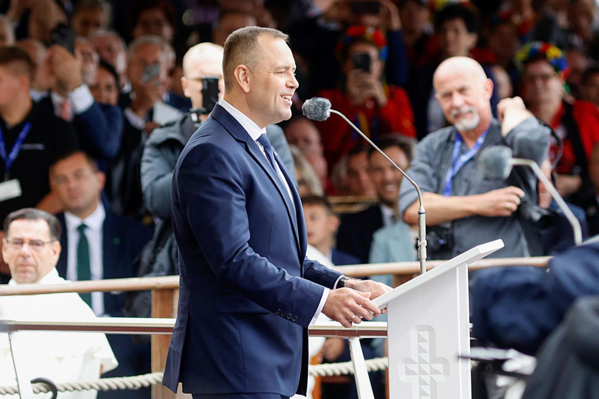 Prezydent na dożynkach.