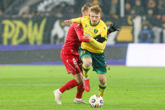 GKS Katowice - Widzew Łódź, zdjęcia kibiców z meczu 20. kolejki PKO BP Ekstraklasy