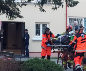 Próbna ewakuacja w zamojskim rolniczaku