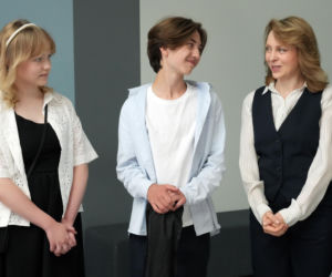 Barwy szczęścia odc. 3280. Emil (Artem Malaszczuk), Emilka (Jessica Frankiewicz), Dorota Kujawiak (Karina Seweryn)