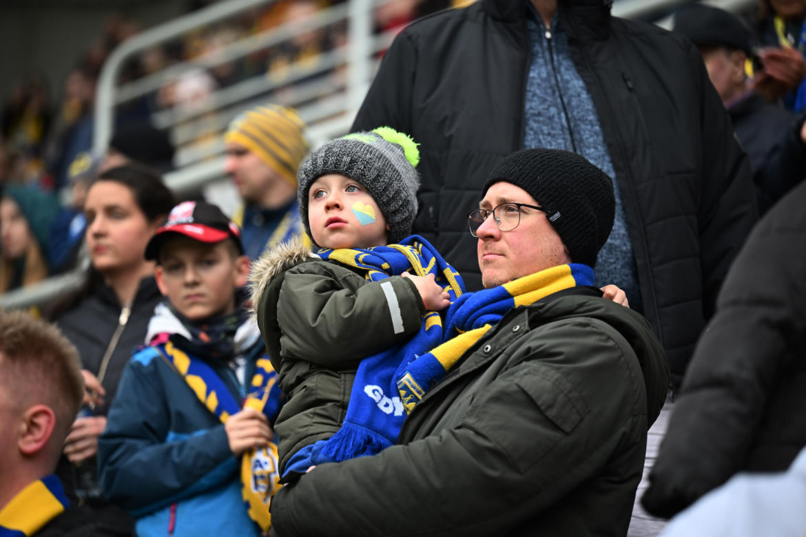 Arka Gdynia - Widzew Łódź: Zdjęcia kibiców i zawodników z meczu 25. kolejki PKO BP Ekstraklasy