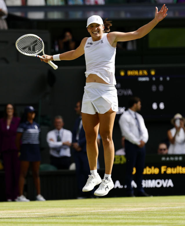 Iga Świątek po triumfie w Wimbledonie