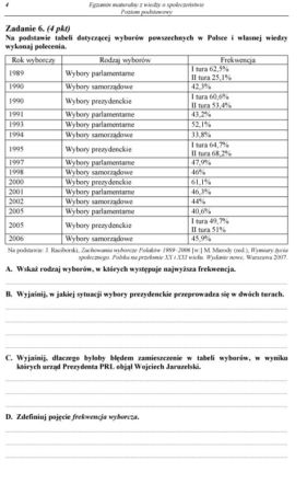 MATURA 2012, WOS poziom PODSTAWOWY - ARKUSZE, PYTANIA, ZADANIA, ODPOWIEDZI