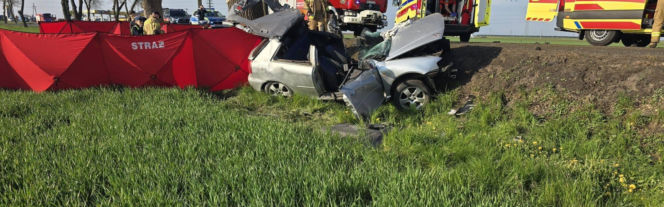 Dwie osoby zginęły w roztrzaskanym Audi. Potworny widok na miejscu