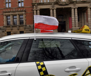 Szczecin: Protest właścicieli taxi