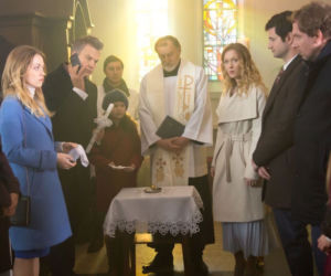 Na dobre i na złe, odcinek 696, Józio, Falkowicz (Michał Żebrowski), Oliwia (Marta Bryła), Adam (Grzegorz Daukszewicz)