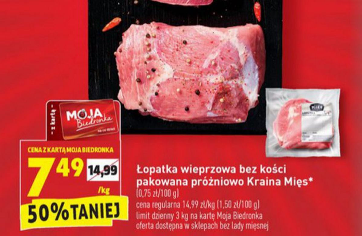 łopatka wieprzowa 7,49 zł
