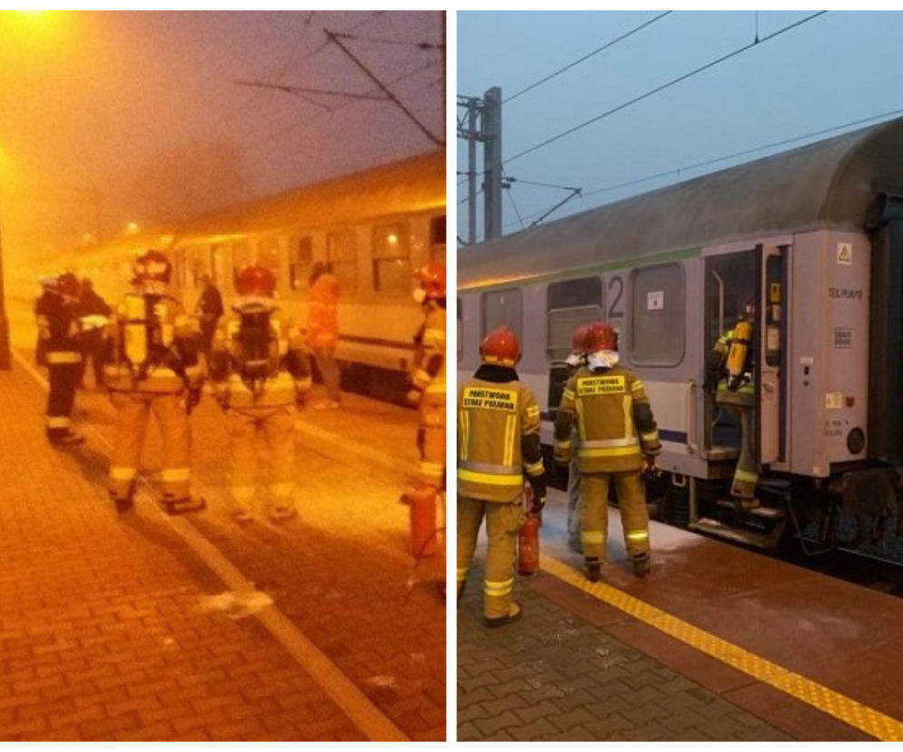 Pożar w wagonie osobowym. Ponad stu pasażerów jechało płonącym pociągiem [FOTO]