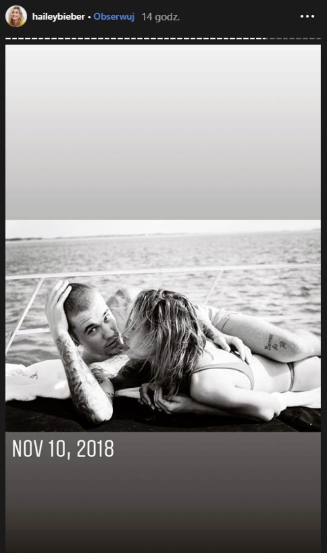 Hailey Bieber i Justin Bieber we wspomnieniach na Insta Stories