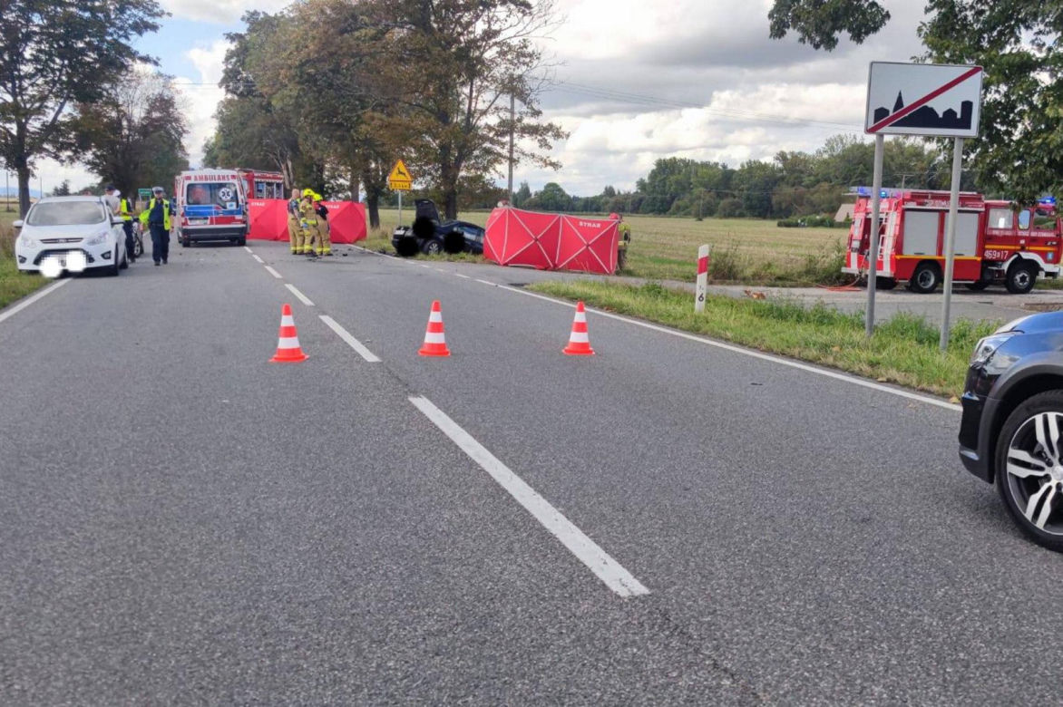 Ścibórz. Śmiertelny wypadek motocyklisty. Zderzył się z kierującym osobowym suzuki