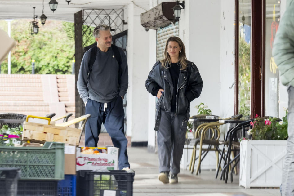 Grzegorz Damięcki i Magdalena Schejbal na spacerze