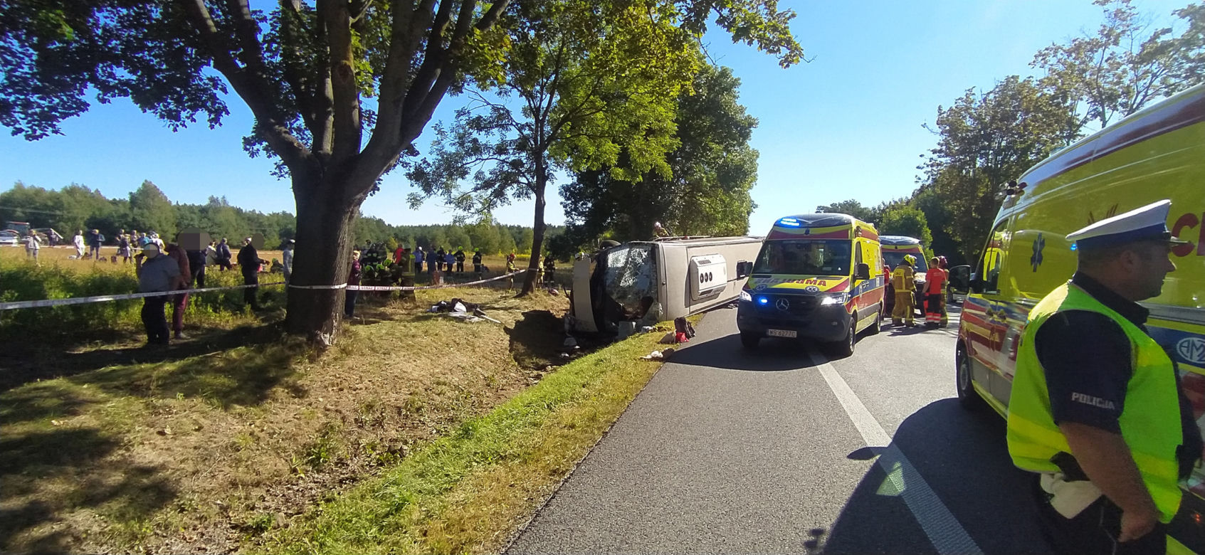 Katastrofa białoruskiego autokaru pod Mińskiem Mazowieckim. Są ranni