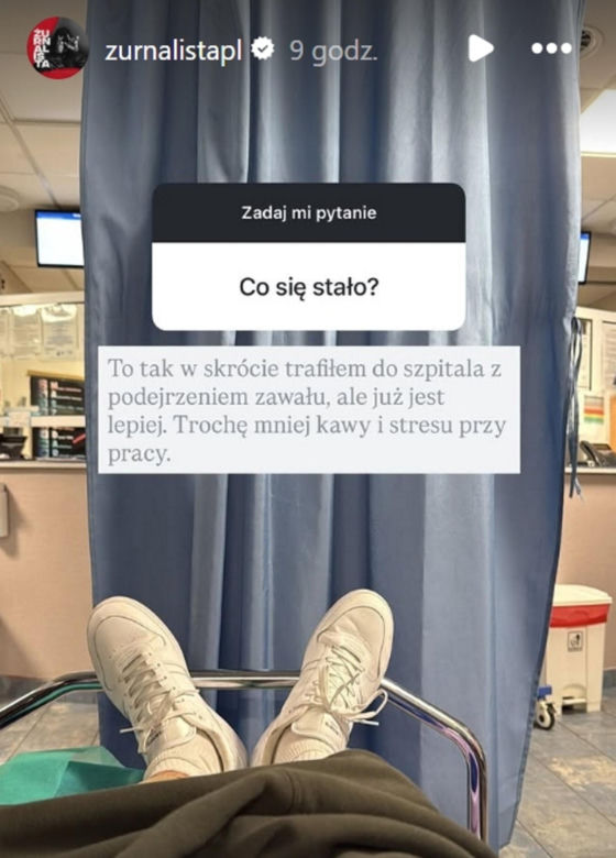 Żurnalista miał zawał? Z tego powodu trafił do szpitala