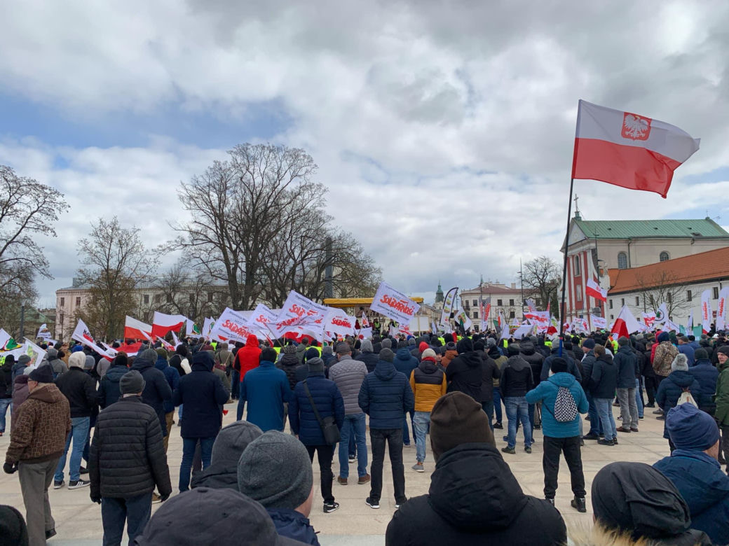 Protest górników w Lublinie