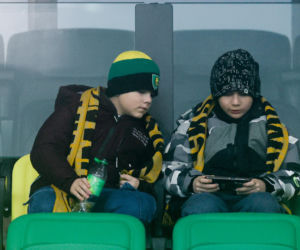 Kibice GKS Katowice dopingowali piłkarzy w meczu z Pogonią