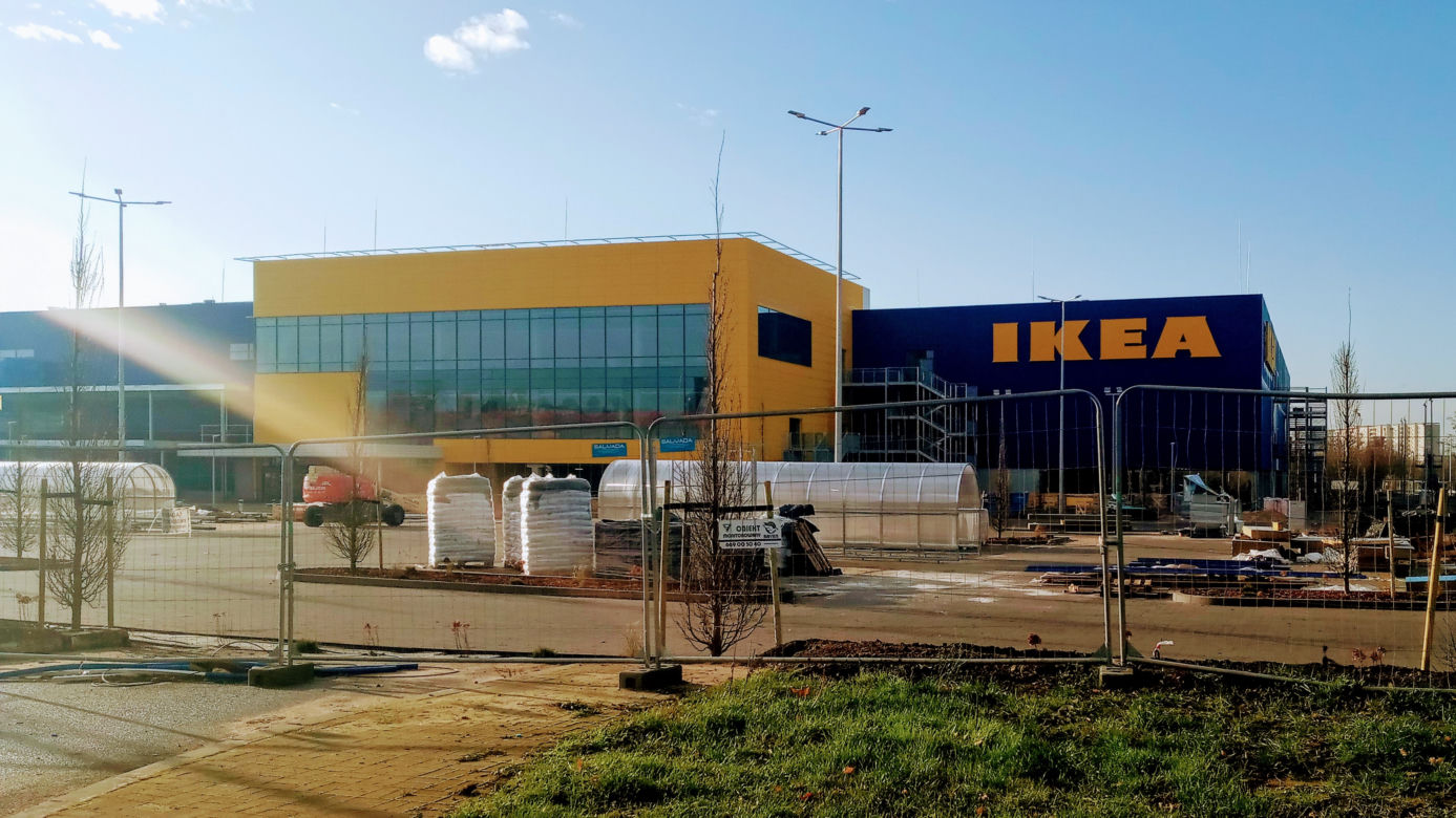 Budowa sklepu IKEA w Szczecinie - grudzień 2020