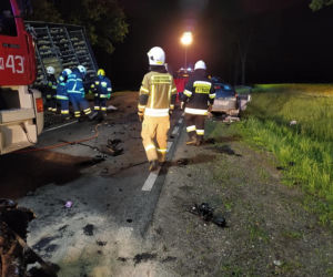 Ujazdówek. Przerażające ZDJĘCIA z wypadku na DK nr 60! Nie żyje kierowca citroena, który uderzył w volvo