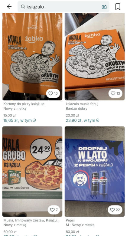 Pudełka po pizzy Książula wystawione na aukcjach za grubą kasę! Kto to kupi?