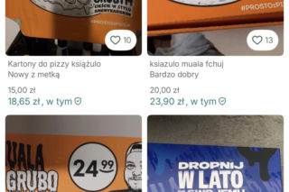 Pudełka po pizzy Książula wystawione na aukcjach za grubą kasę! Kto to kupi?