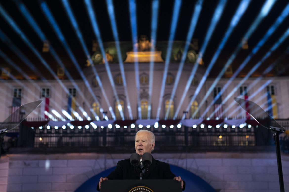 Wystąpienie Joe Bidena w Arkadach Kubickiego w Warszawie