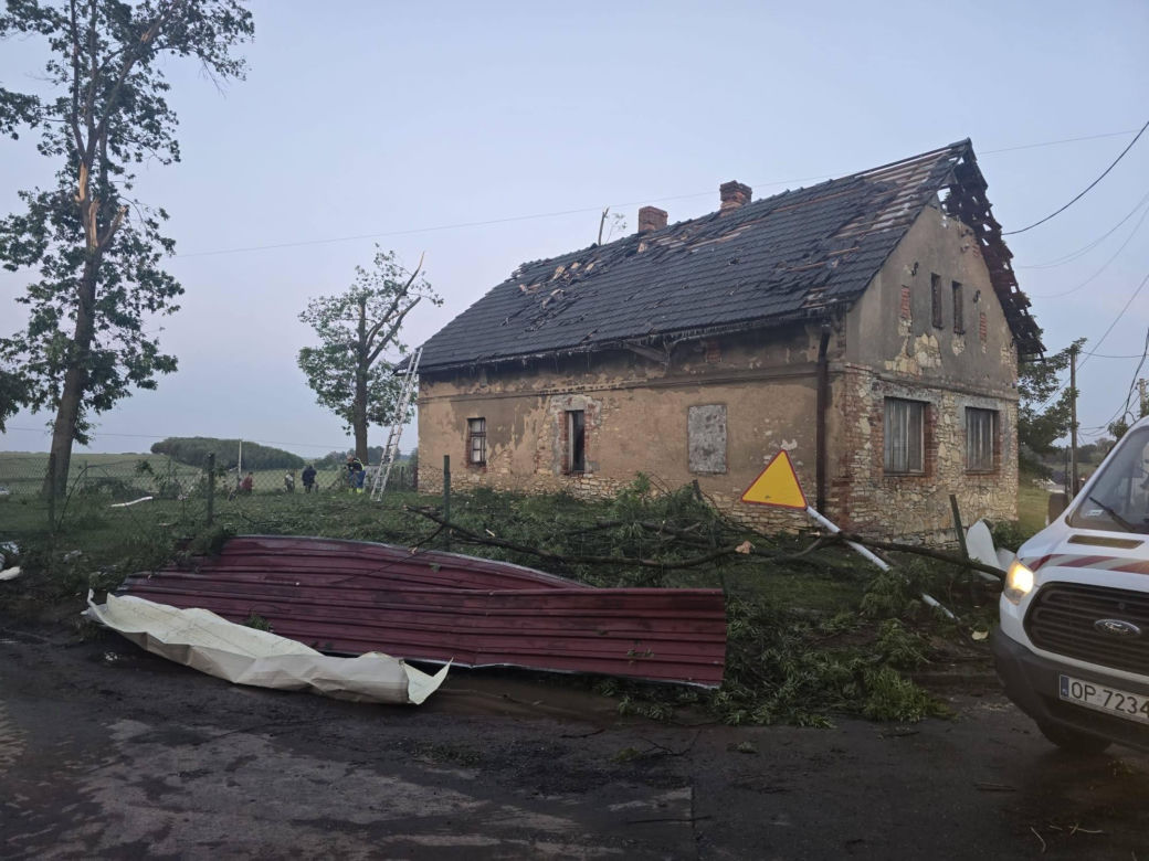 Trąba powietrzna na Opolszczyźnie