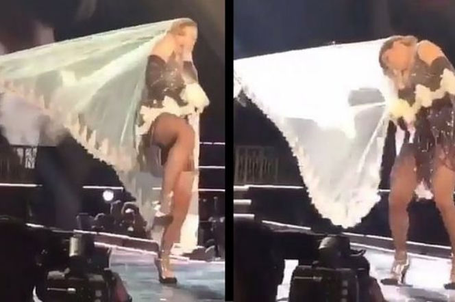 Madonna zaplątała się w welon. To kolejna wpadka artystki podczas koncertu [VIDEO]