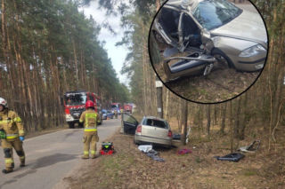 Poważnie ranna pasażerka została, on zniknął. Policjanci znaleźli go w łóżku