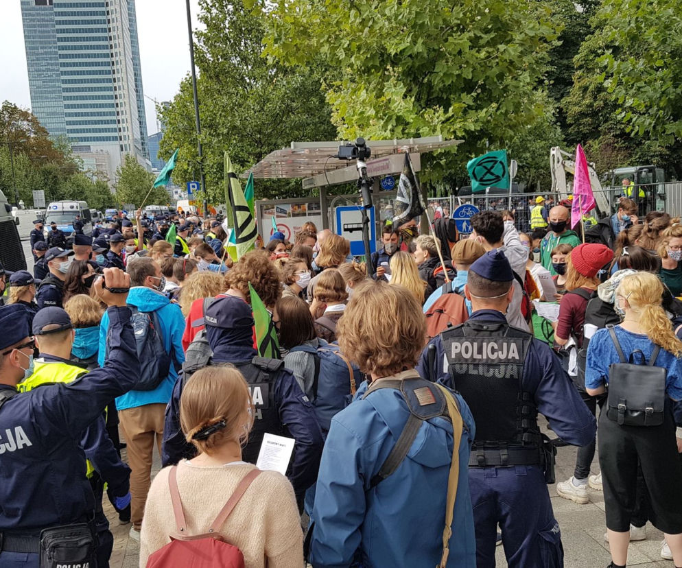 Protest ekologiczny w centrum Warszawy