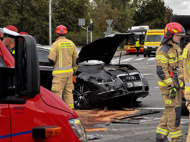 Wypadek w Warszawie