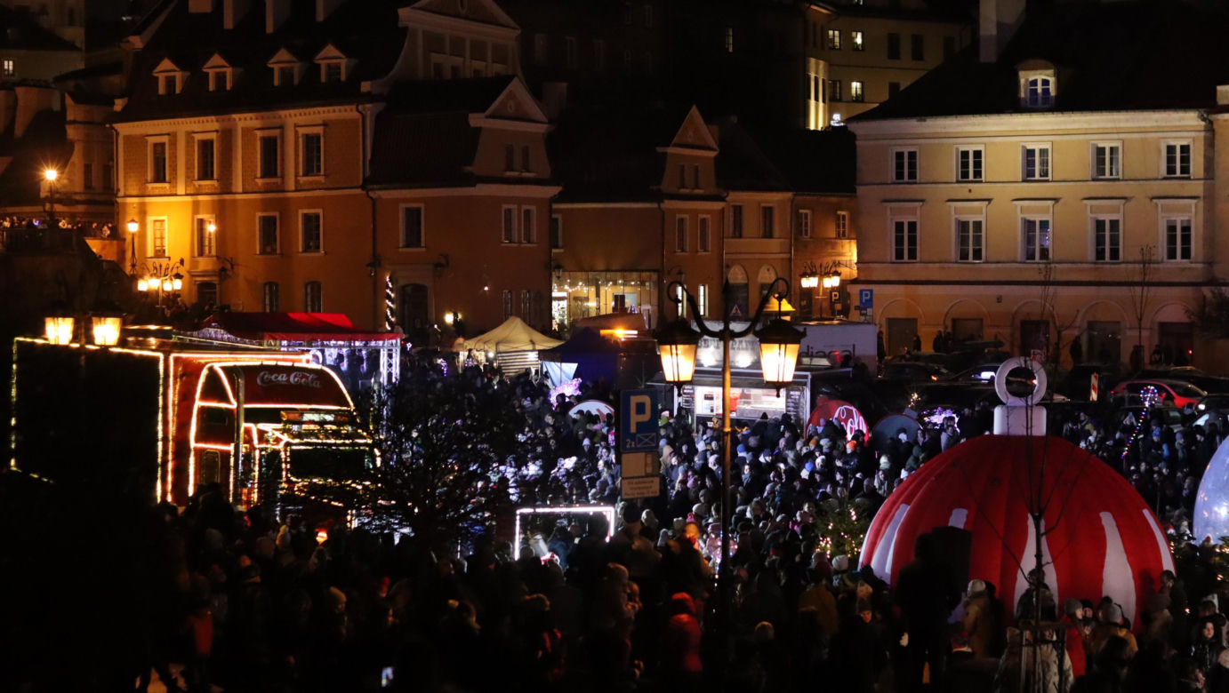 Ciężarówka Coca-Coli w Lublinie! Miasto jeszcze nigdy nie wyglądało tak magicznie! [ZDJĘCIA]