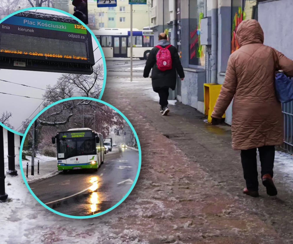 Atak zimy sparaliżował komunikację miejską w Szczecinie