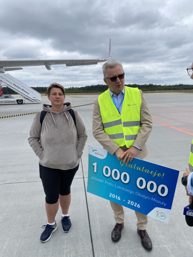 Milionowy pasażer! Port lotniczy Olsztyn-Mazury świętuje