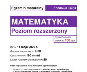 Matura 2026 z matematyki ROZSZERZONEJ - arkusz