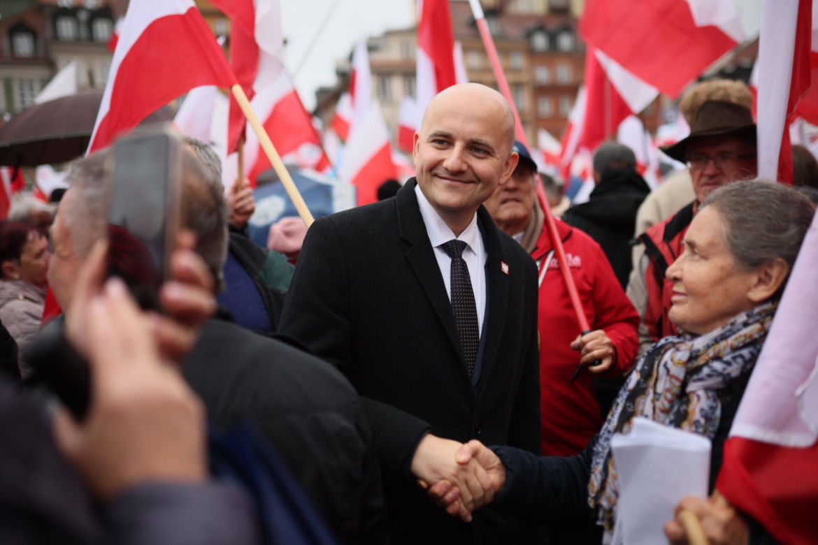 Manifestacja zwolenników Prawa i Sprawiedliwości w Warszawie